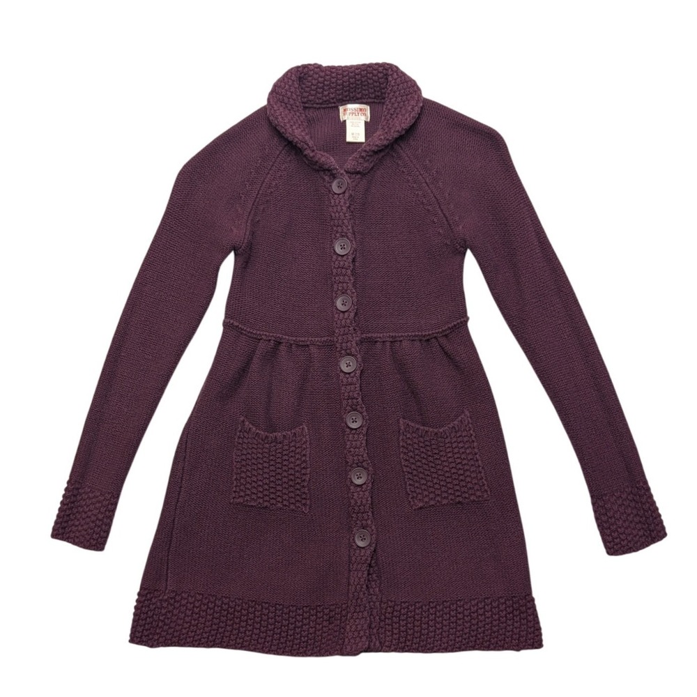 Mossimo Supply Co Cardigan Sweater Girls M 7/8 Shawl Collar Babydoll Button